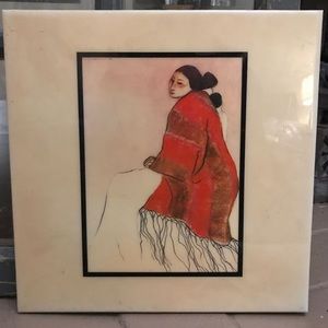 Ceramic tile “Santa Fe Woman” RC Gorman 1978
